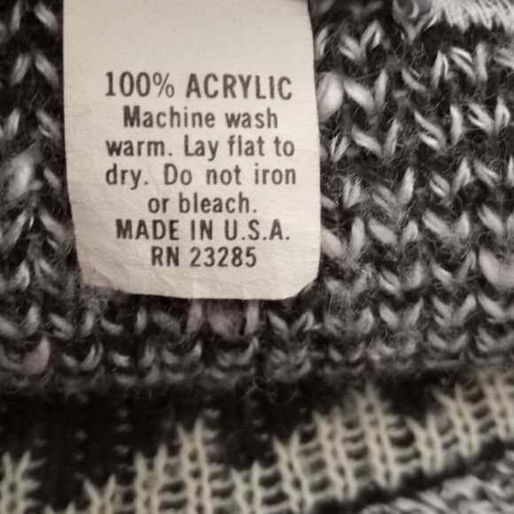 VINTAGE 1980'S ADELE BLUE & GRAY SWEATER SZ.S/M EUC - Picture 5 of 5